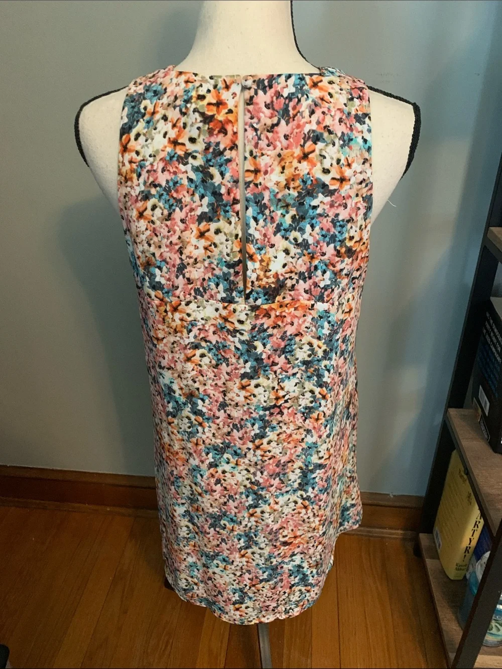 Beacon Multicolor Floral Shift Dress - Pink, Blue, Orange
